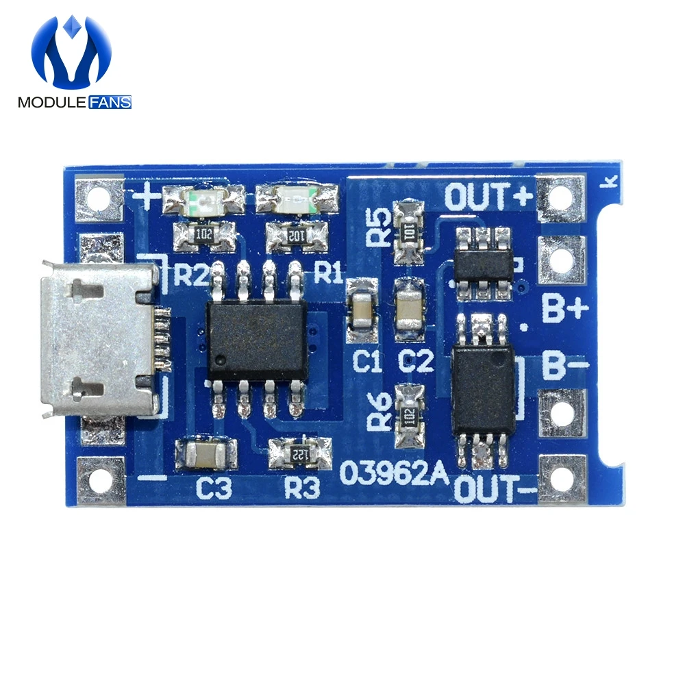 10 шт. Micro USB 5 в 1 а 18650 TP4056 TC4056A TC4056 литиевая батарея зарядное устройство Модуль зарядная плата с защитой двойные функции