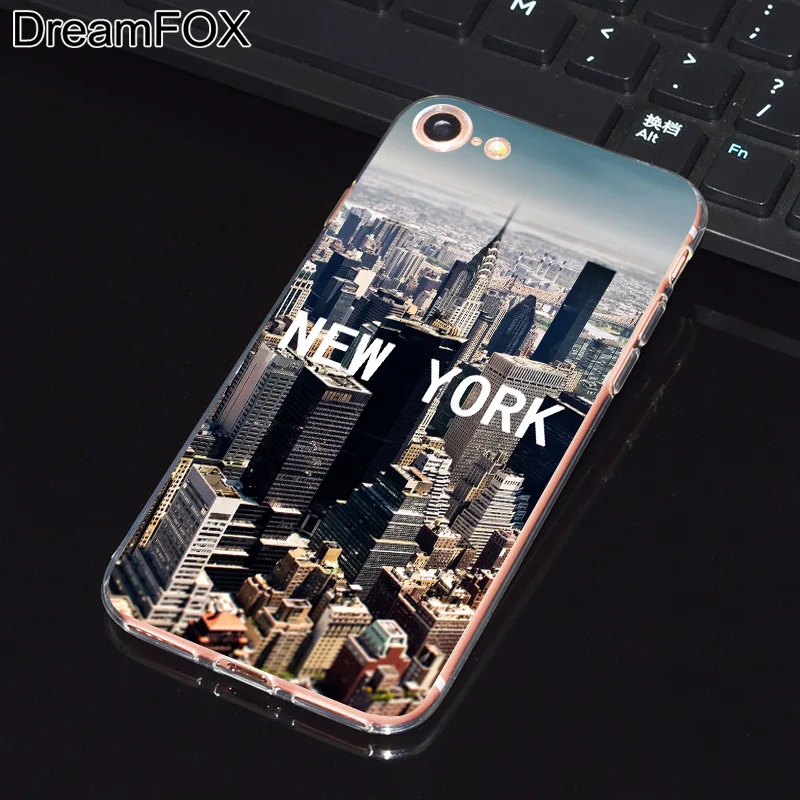 DREAMFOX L539 Нью-Йорк Мягкий ТПУ силиконовый чехол для Apple iPhone 11 Pro XR XS Max 8X7 6 6S Plus 5 5S SE 5C 4