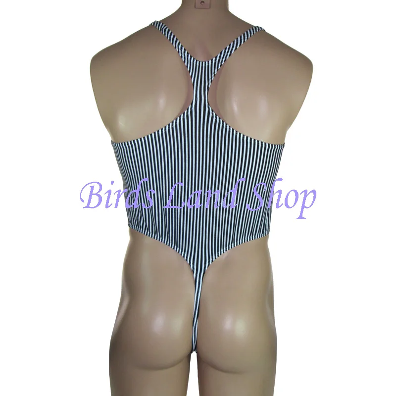 Мужское боди стринги трико хлопок полиэфир высокий вырез сзади G828CW 19 см