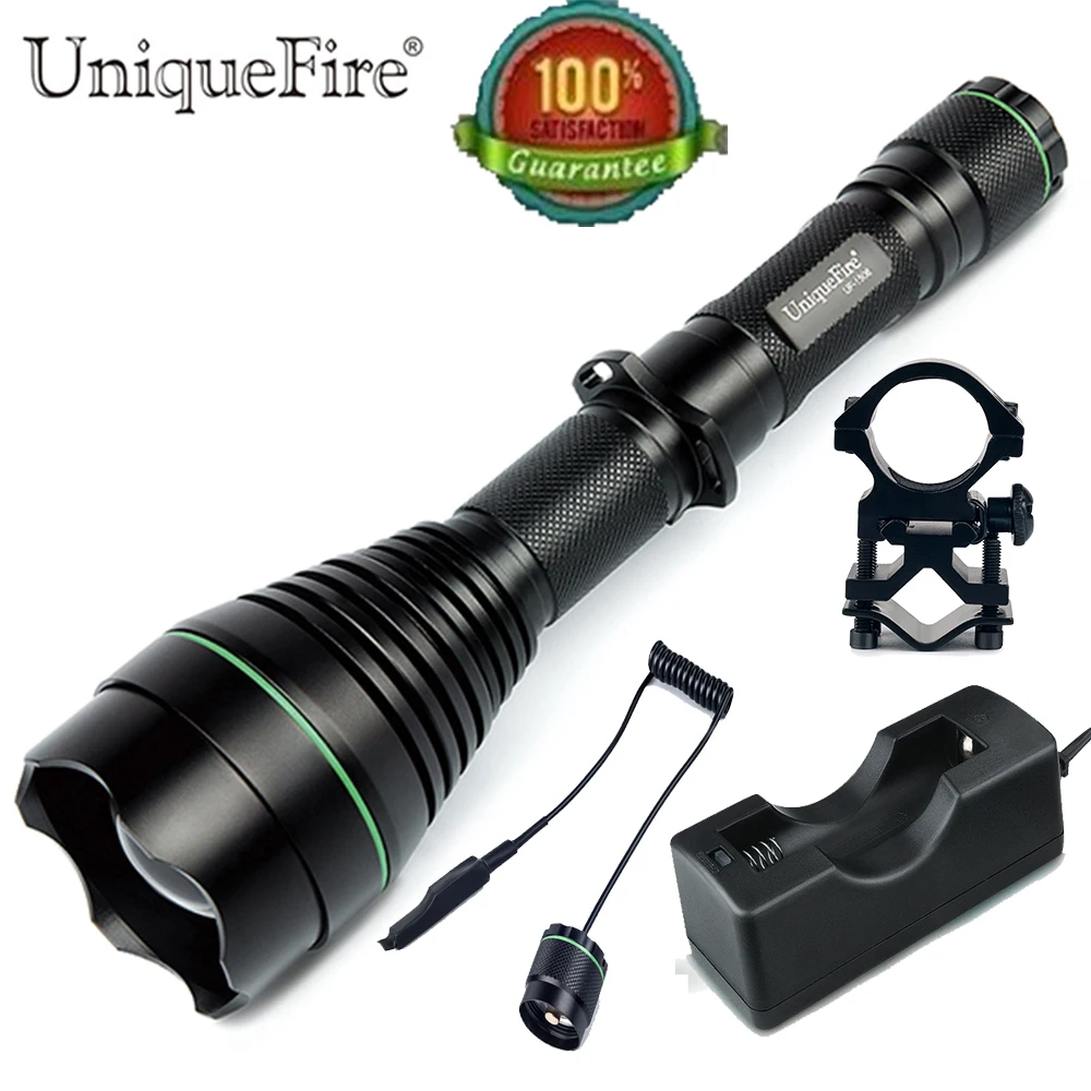 

Водонепроницаемый светодиодный фонарик UniqueFire 1508 T50 IR нм, подходит для ночного видения, охоты, с дистанционным давлением, креплением для приц...