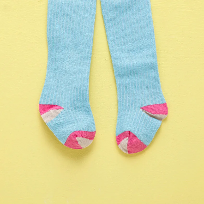 Колготки для младенцев однотонные колготки маленьких девочек трикотажные