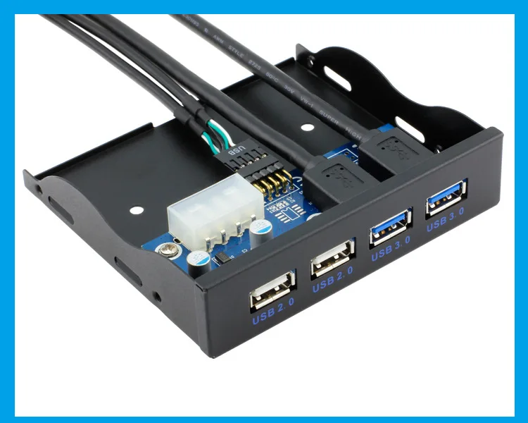 Для настольного компьютера DIY 3 5 дюймовый гибкий драйвер Bay 20 Pin 4 порта USB 2 0 +