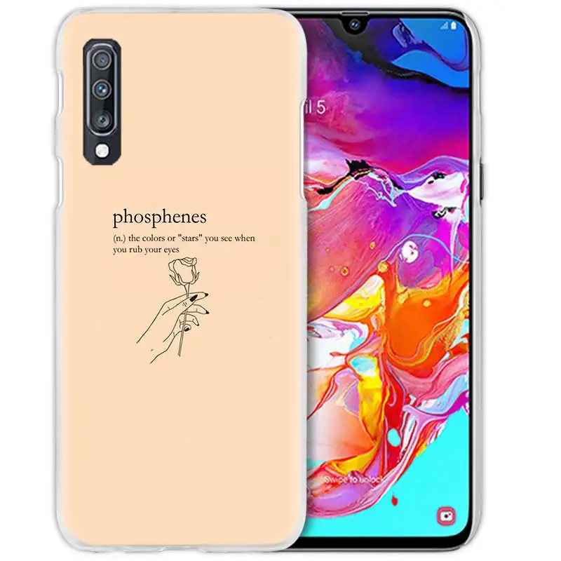07 Слова и узорами чехол для samsung Galaxy A50 A70 A80 A20e A60 A40 A30 A20 A10 A8 A6 плюс A9 A7 жесткий чехол для телефона из поликарбоната с Coque - Цвет: 07