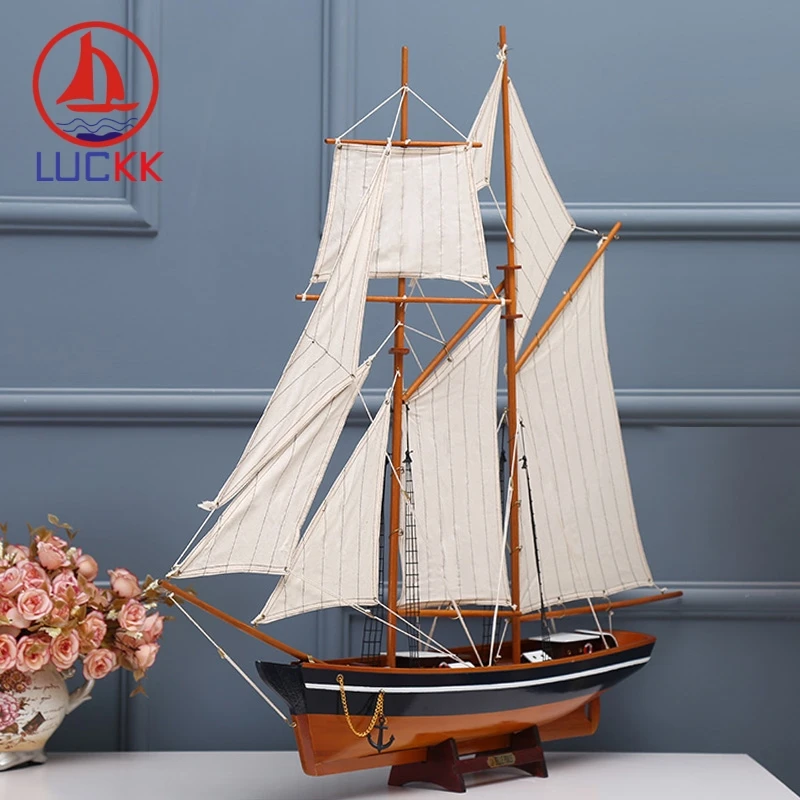 LUCKK 100 см Американская деревянная модель корабля интерьер дома винтажное