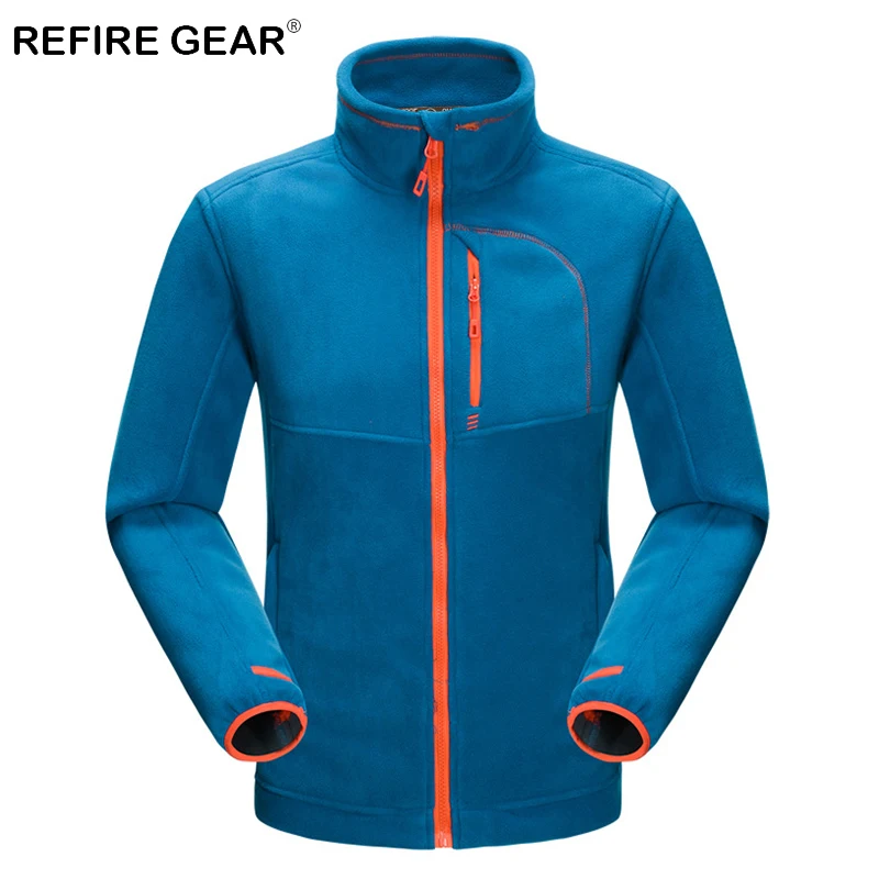 Мужская ветрозащитная куртка ReFire Gear зимняя теплая флисовая для походов на