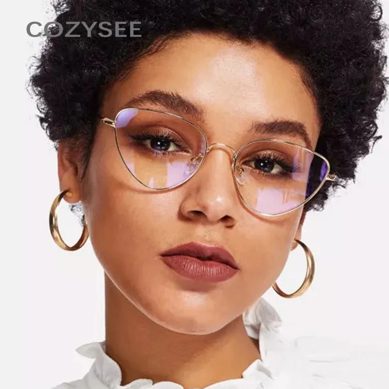 Оправа для очков в стиле кошачьи глаза женская 2019 Модные прозрачные очки с