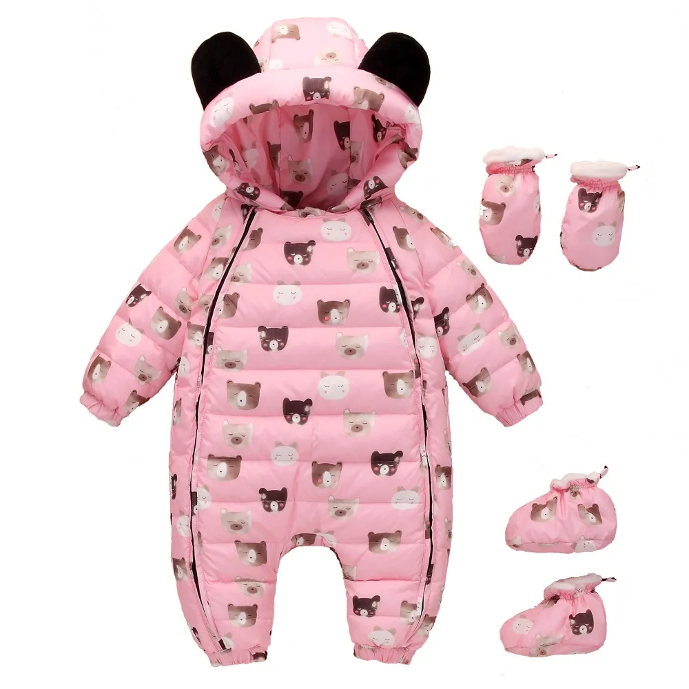 Новинка 2019 года теплый детский комбинезон на утином пуху для маленьких мальчиков