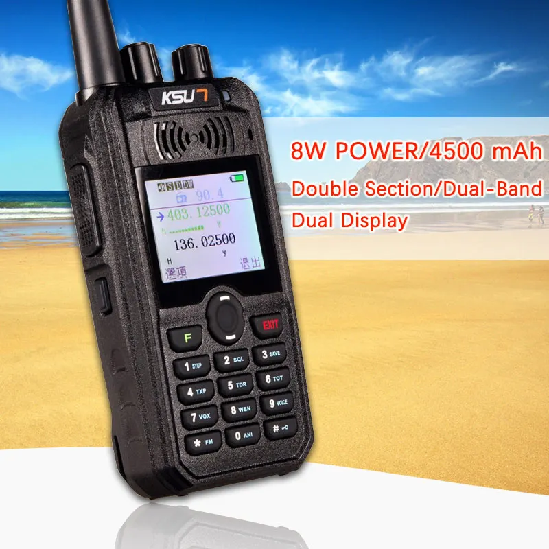 KSUN X-UV5D двухканальные рации Portatile VHF UHF двухстороннее Любительское радио двухдиапазонный приемопередатчик Palmare двухканальные Communicator