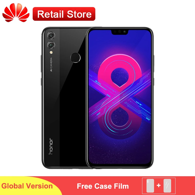 Глобальная версия Honor 8X6 5 &quotсмартфон LTE Kirin 710 Восьмиядерный Android 8 1 отпечаток