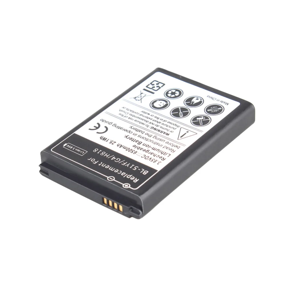 Для LG phone 6500mah Расширенная запасная батарея для телефона + Золотая задняя крышка