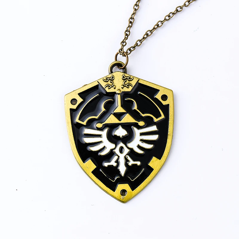 Легенда о Zelda кулон цепи Цепочки и ожерелья Винтаж щит для Для мужчин женщин jewelry