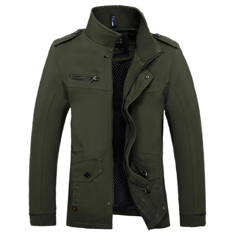 Мужская армейская стирка 100% хлопковая куртка для отдыха Мужские осенне-зимние