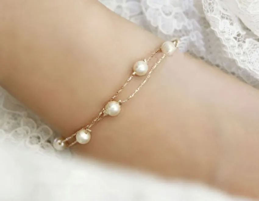 1 шт. элегантные ювелирные изделия браслет из розового золота имитация