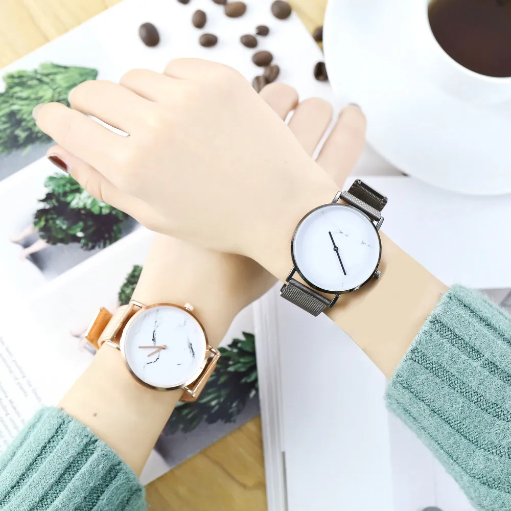 Женские кварцевые часы reloj mujer водонепроницаемые с синим стеклом Роскошные
