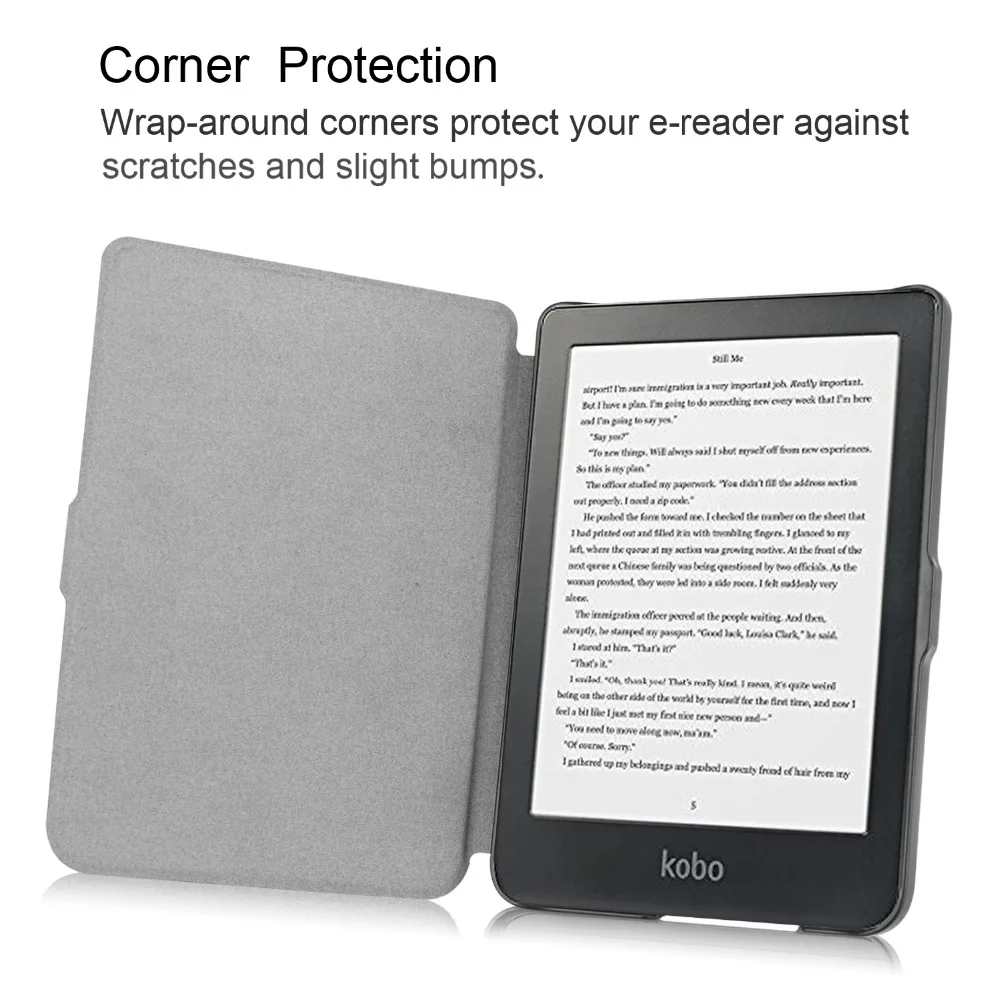 Тонкий чехол для нового Kobo Clara HD 6 дюймов электронная книга Smart Cover читалка оболочка кожи+ Защитная пленка+ стилус