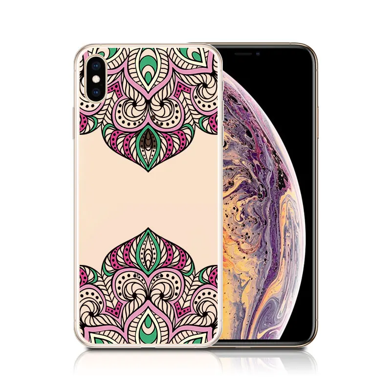 FORLAS Elegant Patterned case for iphone xs max soft TPU COVER Silicone iphone8 x xr Back Capa |
