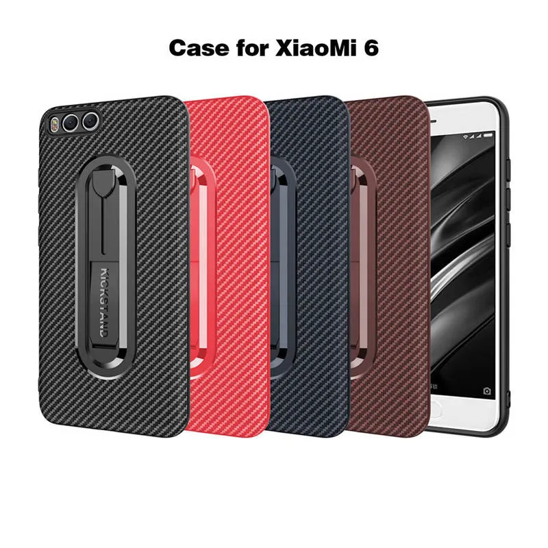 Millet 6 Mobile Phone Shell Carbon Fiber Red Rice Note6pro Invisible Bracket 5X Silicone Note4X Protective Cover |