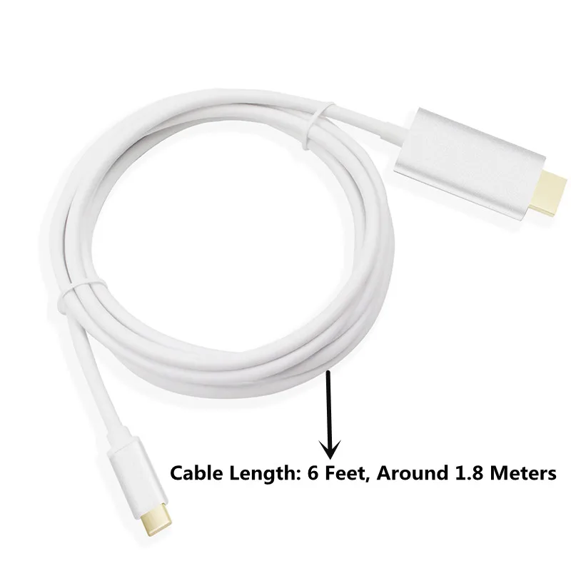 USB C к HDMI 4K 30 Гц Кабель адаптер Type Thunderbolt 3 для huawei mate 20 macBook pro 2018 galaxy S9 HDMI|Кабели HDMI| |