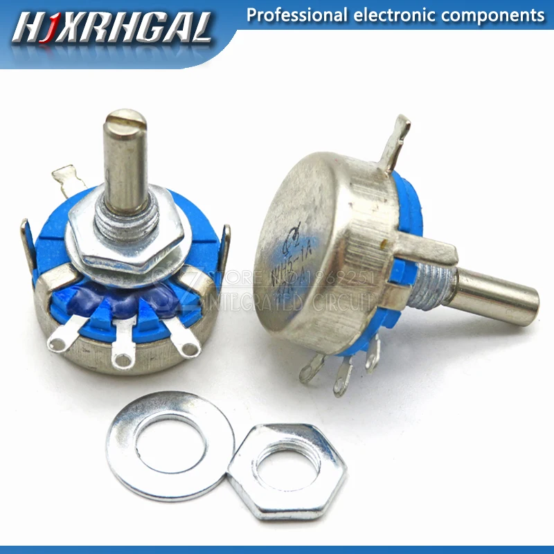 

5PCS WH5-1A Carbon Potentiometer 470R 1K 2K 1K5 10K 22K 47K 4K7 100K 220K 3-Terminals Round Shaft Rotary Taper WH5 hjxrhgal