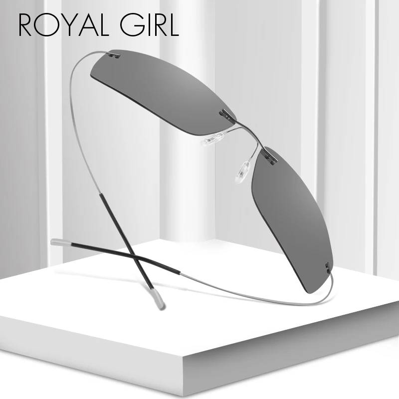 Солнцезащитные очки ROYAL GIRL мужские без оправы поляризационные ультралегкие