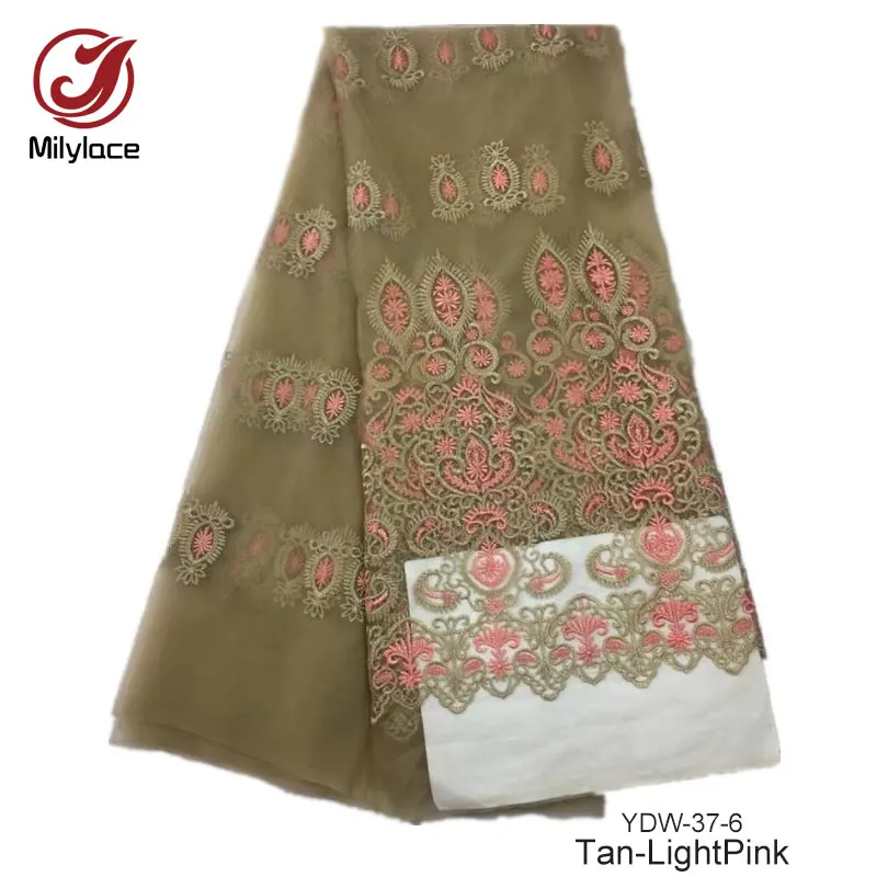 Африканская анкарская кружевная ткань Лидер продаж вышивка фатиновая кружево