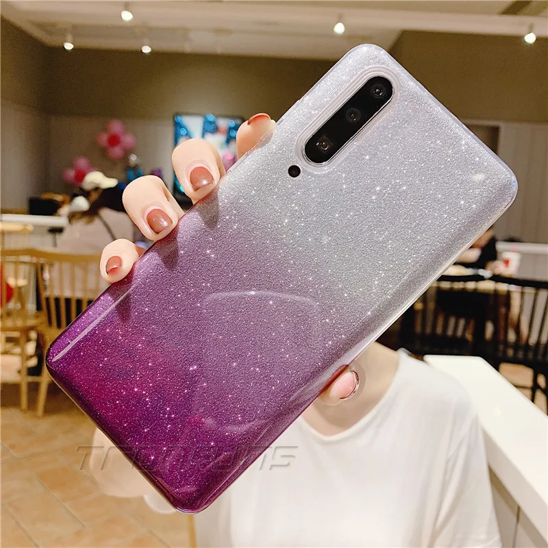 Блестящий Мягкий силиконовый чехол для Samsung Galaxy A50 A30 A40 A20 A10 A60 A70 M10 M20, блестящие Чехлы для Samsung A 30 A 50, чехлы - Цвет: Фиолетовый