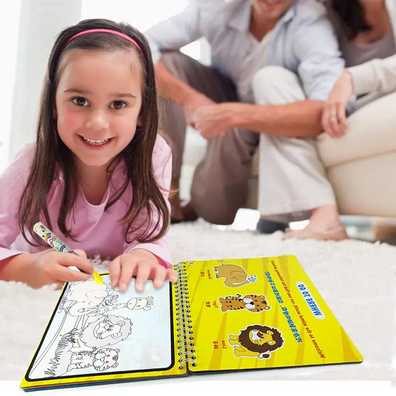 BalleenShiny Kids водная картина альбом Волшебная каракули детские игрушки для детского сада основа копия с краской основа Рисование книга