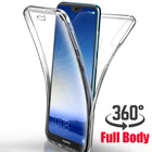 Прозрачный чехол из ТПУ для Huawei P Smart Mate 20, 10 Lite, P20 Pro, P10 Plus, P9, Honor 8, P8 Lite, 360 mini, с полным покрытием корпуса, 2017 градусов