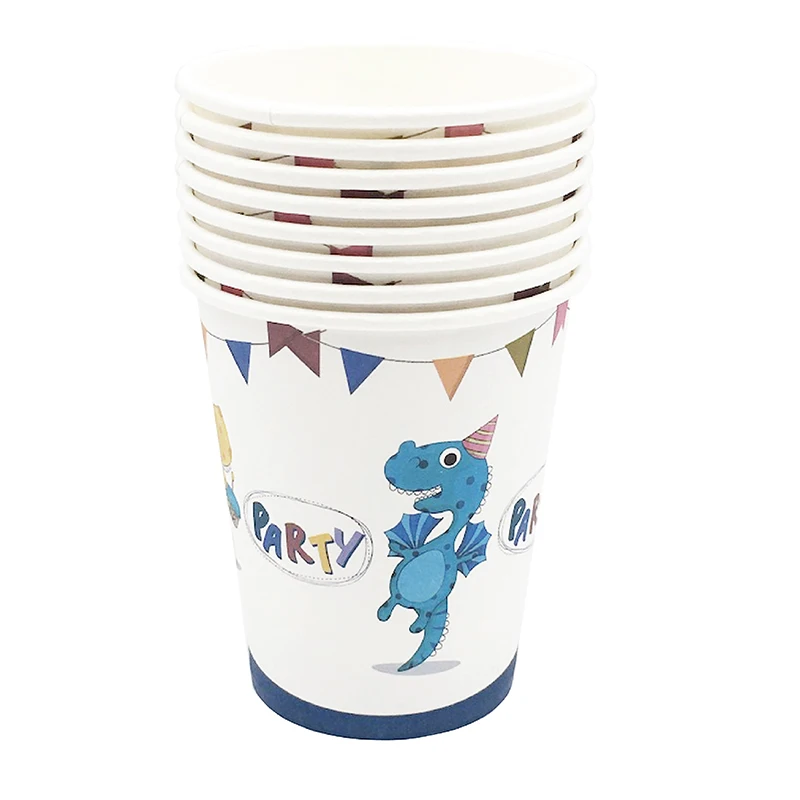 53 шт./компл. набор одноразовой посуды из мультфильма бумага с динозаврами баннер