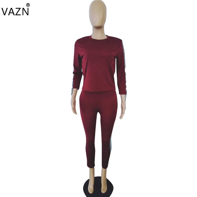 Женский спортивный костюм VAZN повседневный брендовый комплект из 2 предметов с