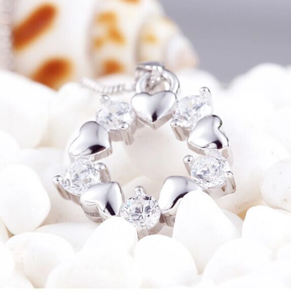 Мода Простой Элегантный Полые Серебряные Кубического Циркония Цветок В Форме