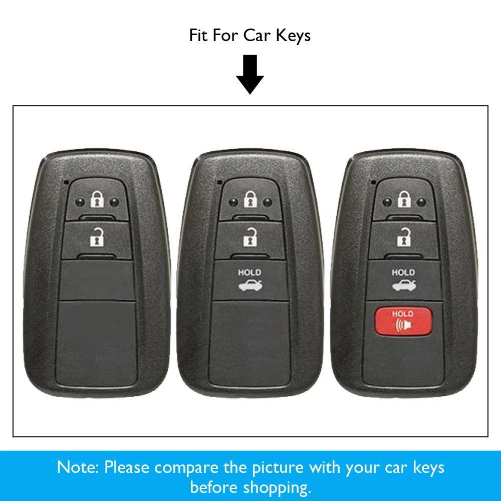 Карбоновый силиконовый чехол для ключей от машины для Toyota CHR C-HR Camry RAV4 Smart Keyless чехол дистанционного брелока брелок Защитная сумка для ключей