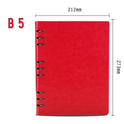 B5 Mei red A5 A6 новые деловые повседневные ежемесячный планировщик Тетрадь школьные канцелярские личный журнал распорядок дня Журнал Планировщик дневник, записная книжка С ПЕРЕПЛЕТОМ с листьев подарок - Цвет: B5 Mei red