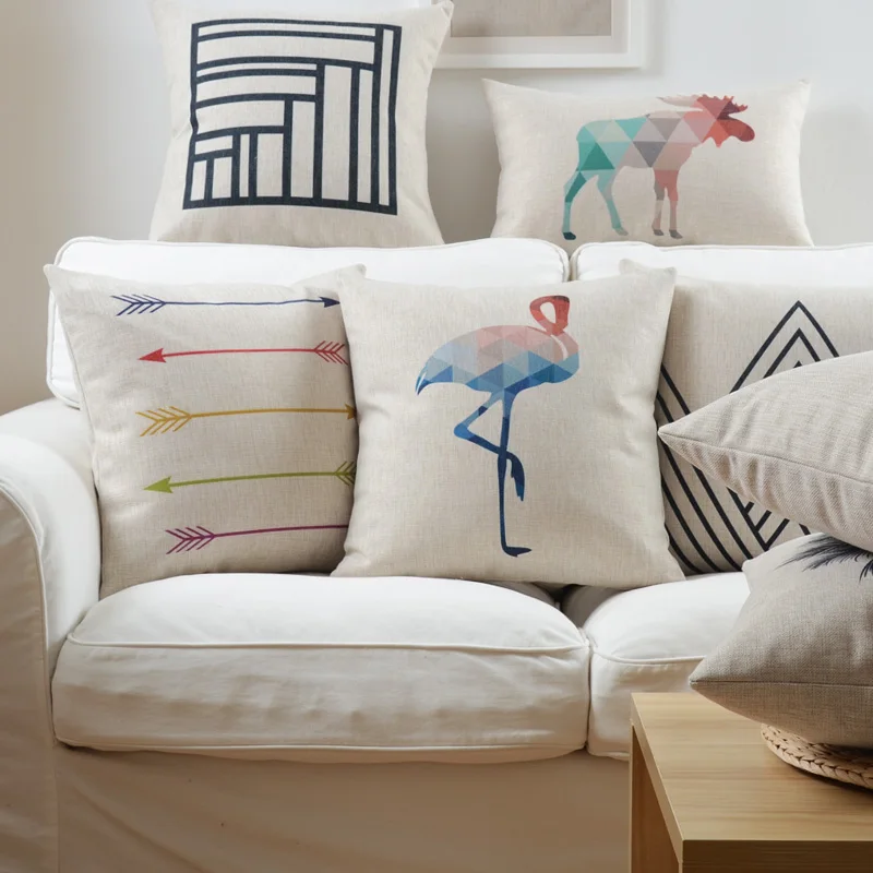 Скандинавский абстрактный геометрический домашний декор подушка (без