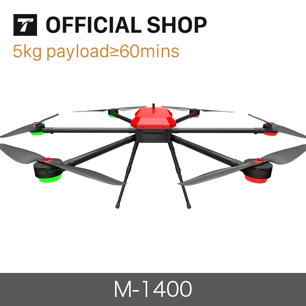 T-MOTOR M1400 дизайн M-1400 рама долгое время полета hexcopter 5 кг 10 кг Полезная нагрузка более 60 минут Квадрокоптер