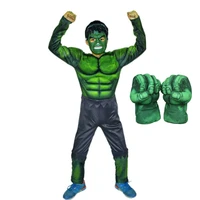 superhero kids muscle hulk cosplay costumes clothes with gloves child super hero iron man ironman childrens day gift