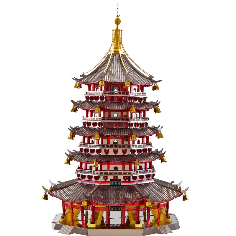

MMZ MODEL Piececool 3D metal puzzle Leifeng Pagoda Assembly metal Model kit DIY 3D Laser Cut Model puzzle toys for adult