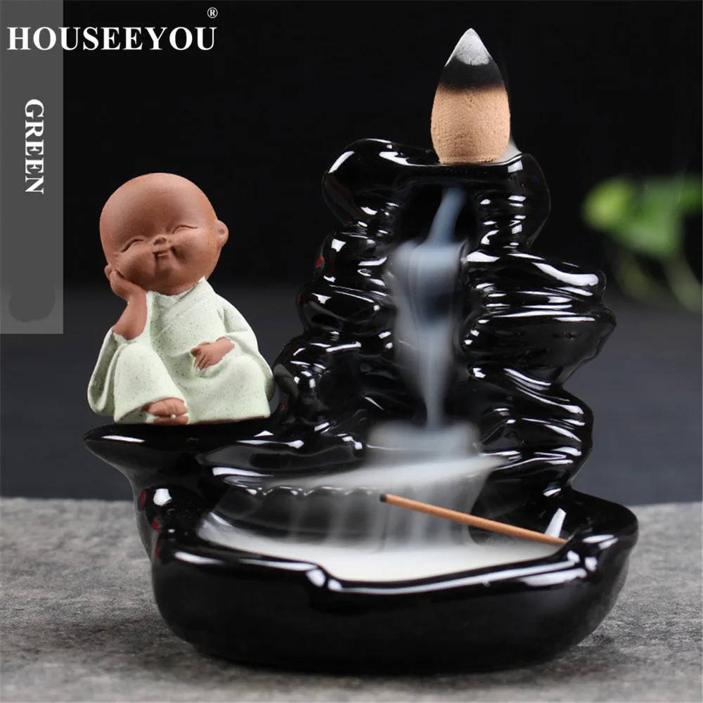 Houseyou фоновая ароматическая горелка домашний Декор маленький монах керамический
