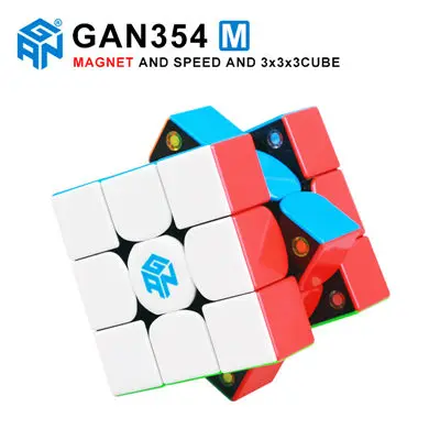 stickerless Gan354 м 3x3x3 волшебных магнитных Скорость куб Stickerless Ган 354 Профессиональный магниты головоломки Скорость куб развивающая игрушка для малыша Gans - Цвет: stickerless