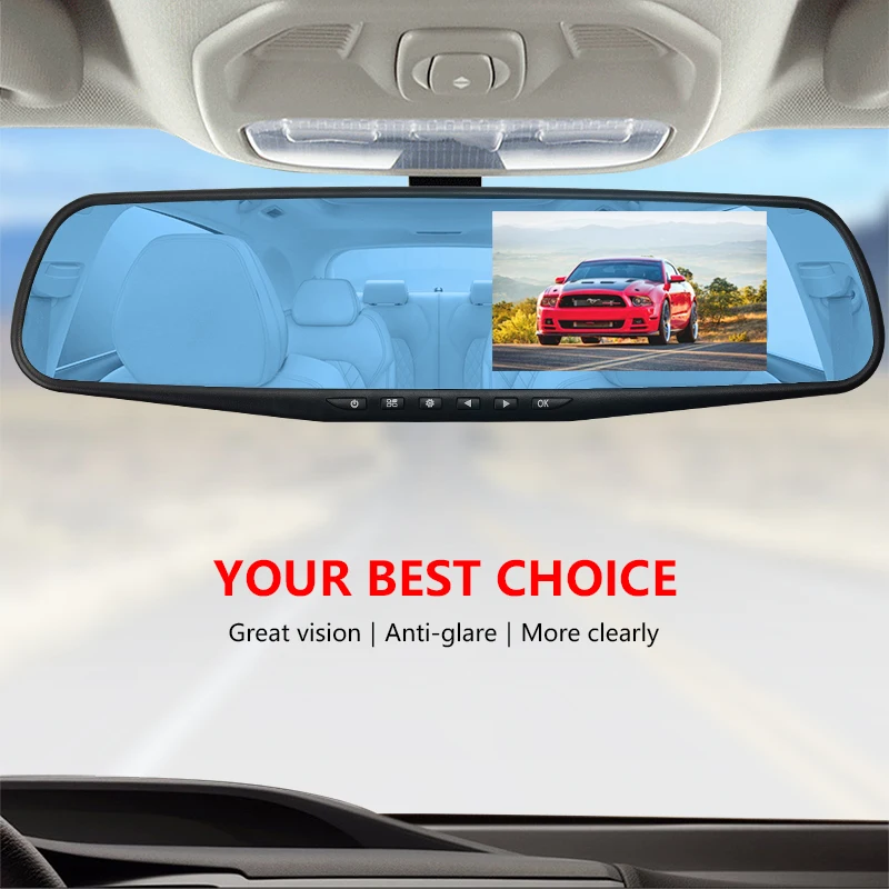 Автомобильный видеорегистратор Jansite Dashcam с двумя линзами сенсорный экран