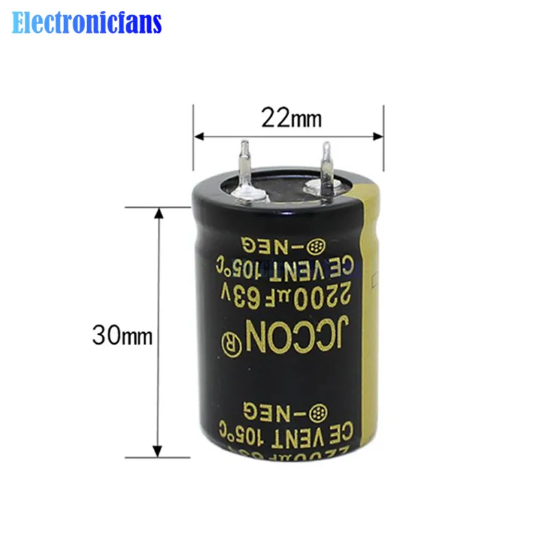 Diymore 63V 2200uF 22X30mm алюминиевый электролитический конденсатор Высокочастотный