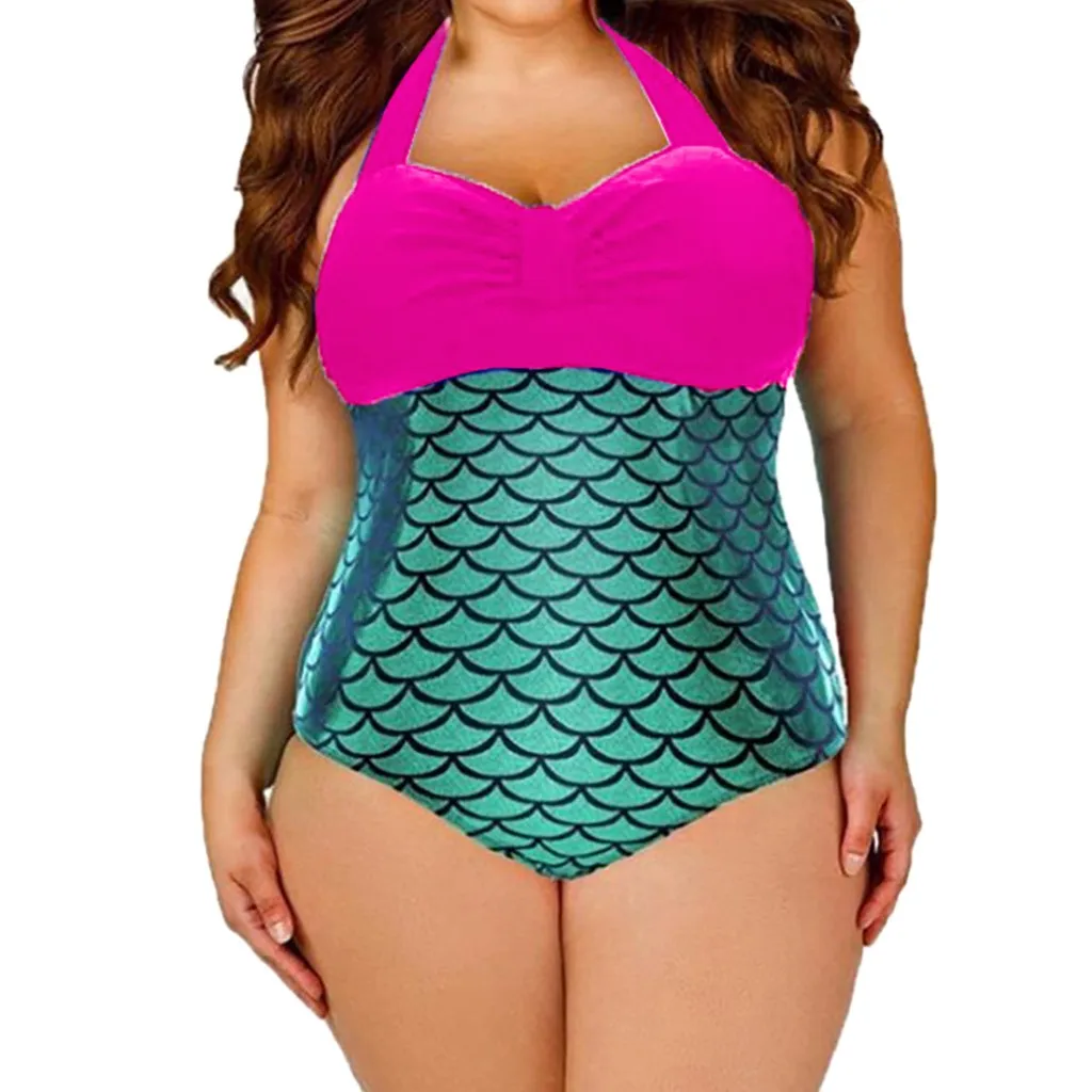 Женский бюстгальтер с принтом рыбьей чешуи зеленый розовый синий лямкой на шее