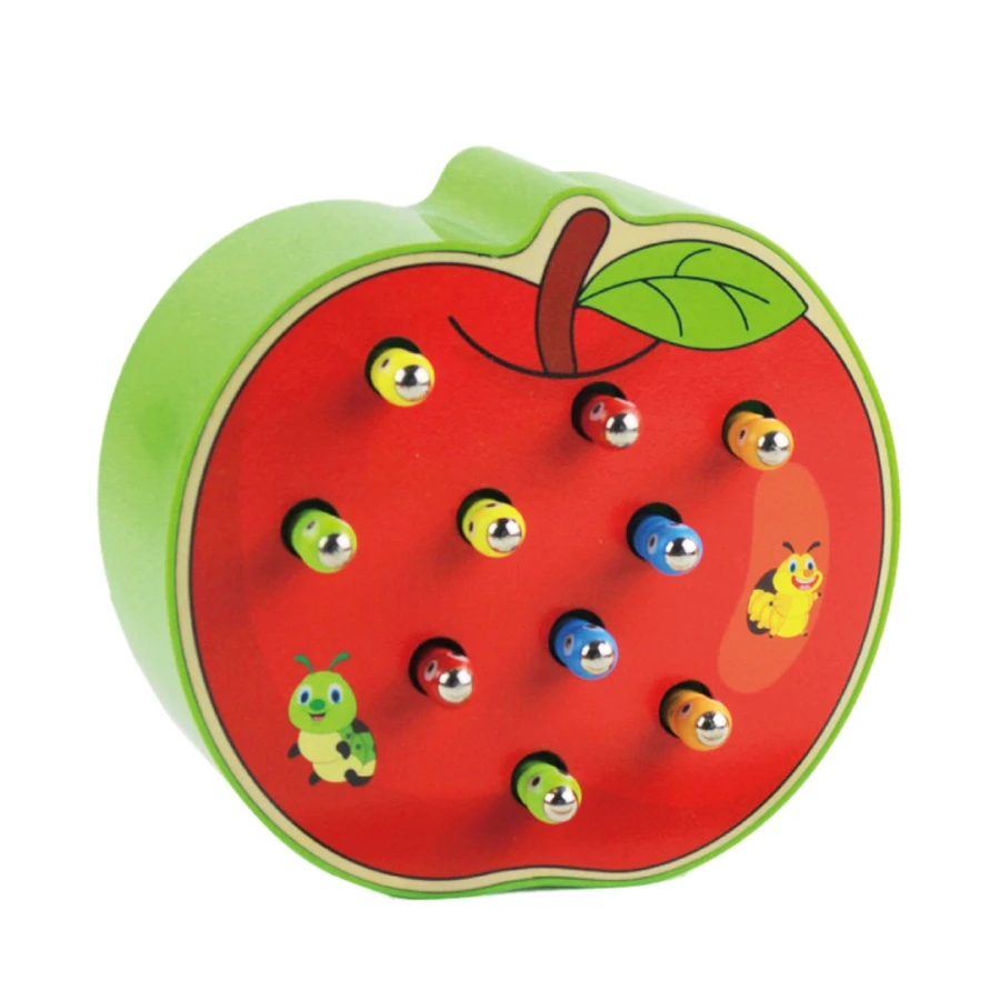 3D деревянные Обучающие игрушки-пазлы математические игрушки магнитная гусеница