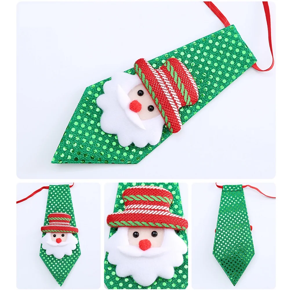 4pcs Christmas bows snowman decoration elk tie Santa Claus Child Adult dance party ornaments | Дом и сад