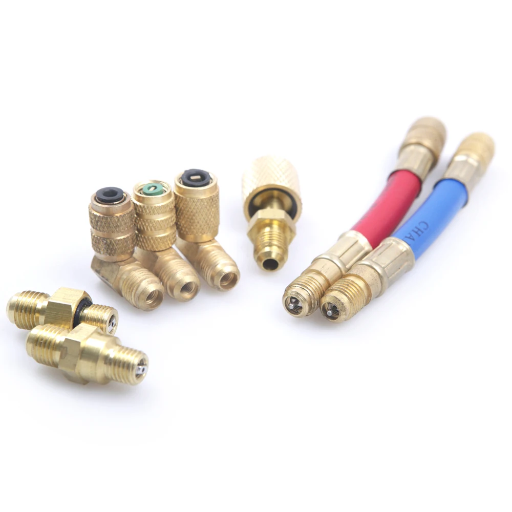 

8pcs Car A/C Air Conditioning Refrigeration R134A R12 Connector Adapter Set