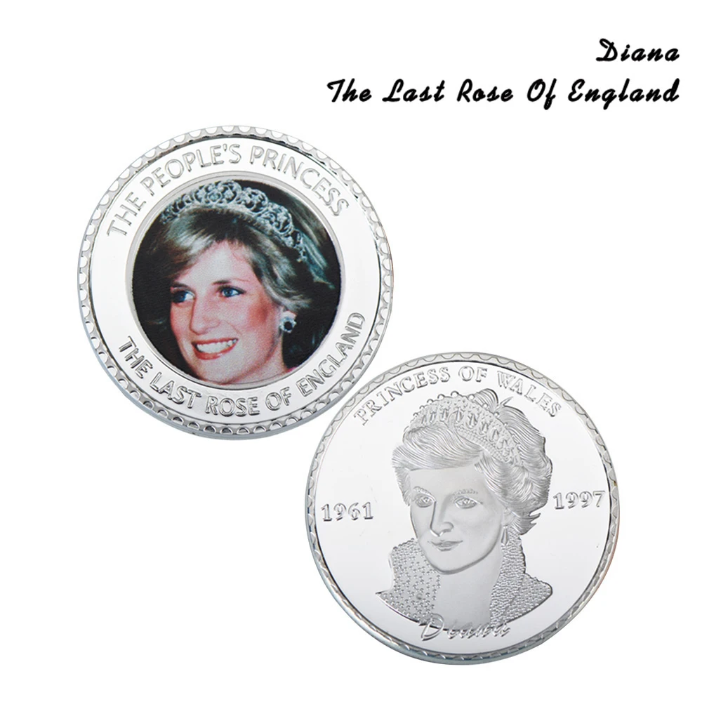 WR памятная Посеребренная монета Diana домашняя декоративная цветная металлическая