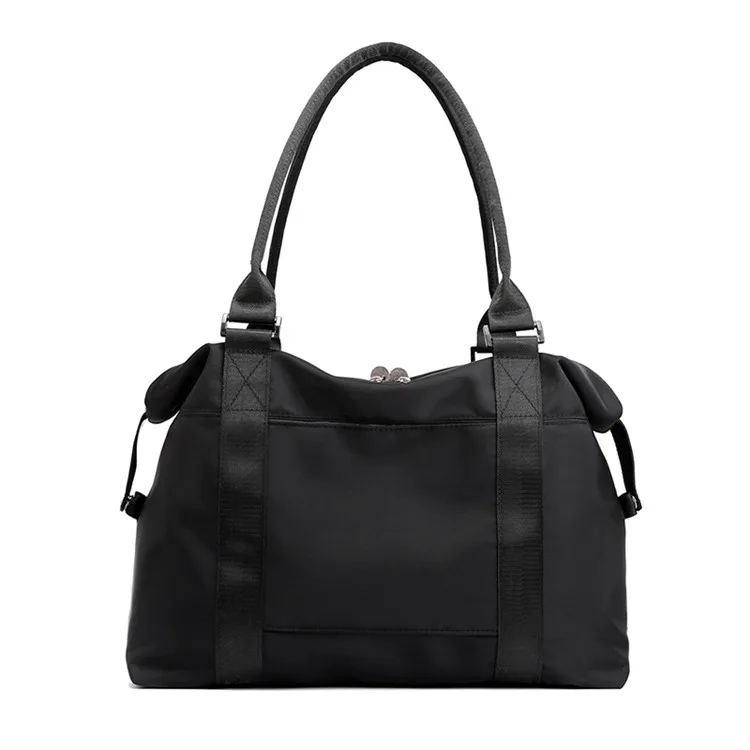 Черный Large Capacity Women Handbags Shoulder Bags Nylon Casual Travel Beach Tote Bag Solid Ladies Hand Bag Bolsas - Цвет: Черный