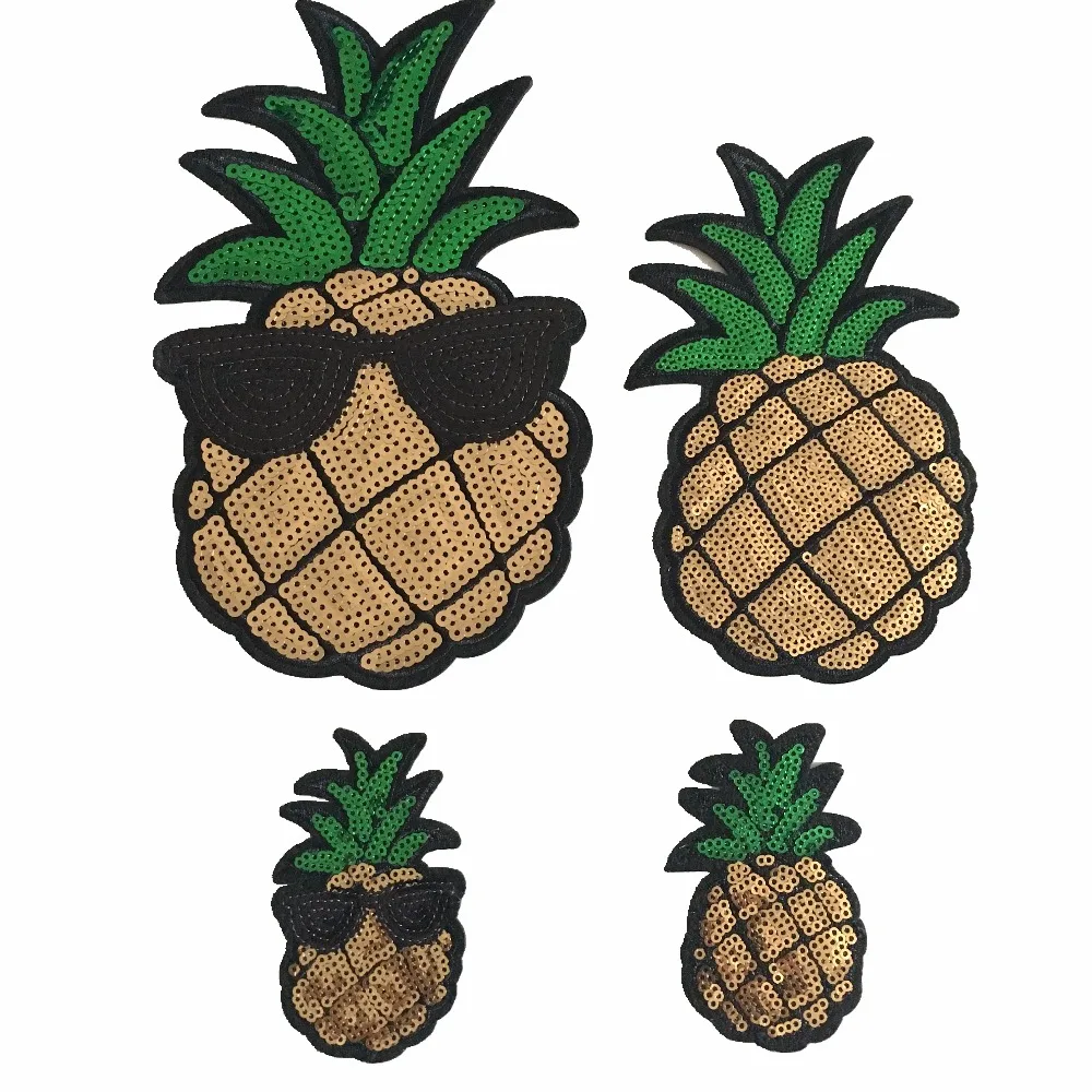 3 шт./компл. очки нашивки ананасы для утюга на блестками патч DIY Швейные наклейки с
