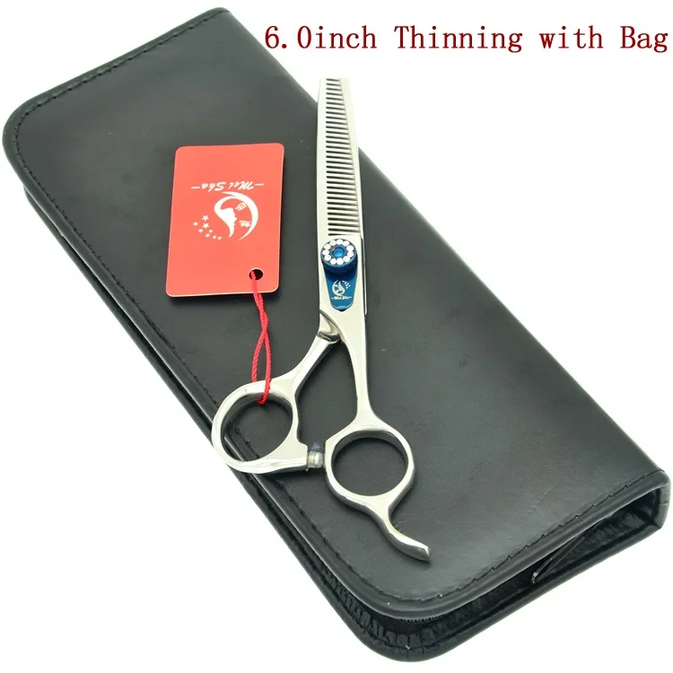 HA0257 with bag 60 Meisha 6,0 дюймовые ножницы из нержавеющей стали, парикмахерские ножницы, Профессиональные парикмахерские ножницы, филировочные ножницы Makas HA0256 - Цвет: HA0257 with bag 60