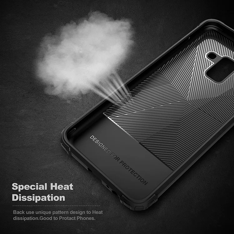 For Samsung Galaxy A7 2018 Case Shockproof Soft TPU Cover Note 9 Carbon Fiber S8 S9 Plus A9 |